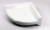 Tenedos White Glazed Ceramic Bathroom Accessory Kit (Corner Shower Shelf) - Not Flat Surface Installation
